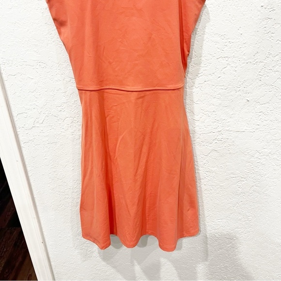 Athleta Dress Women's S/T Small Tall Conscious Mini Dress Orange Sporty Pockets - Picture 3 of 11